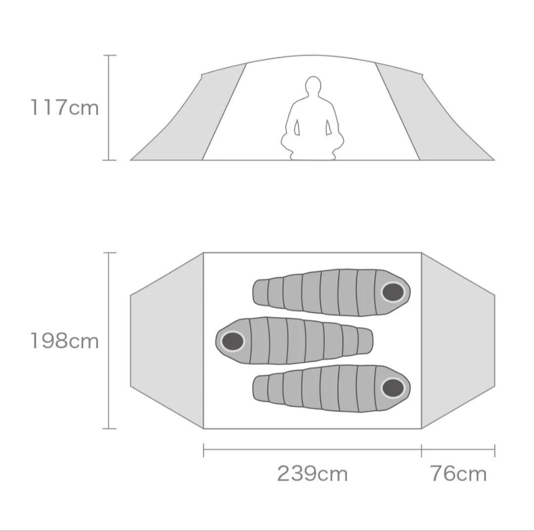 【新品】ブラックダイヤモンド ミッション 3P テント 純正グランドシート付き