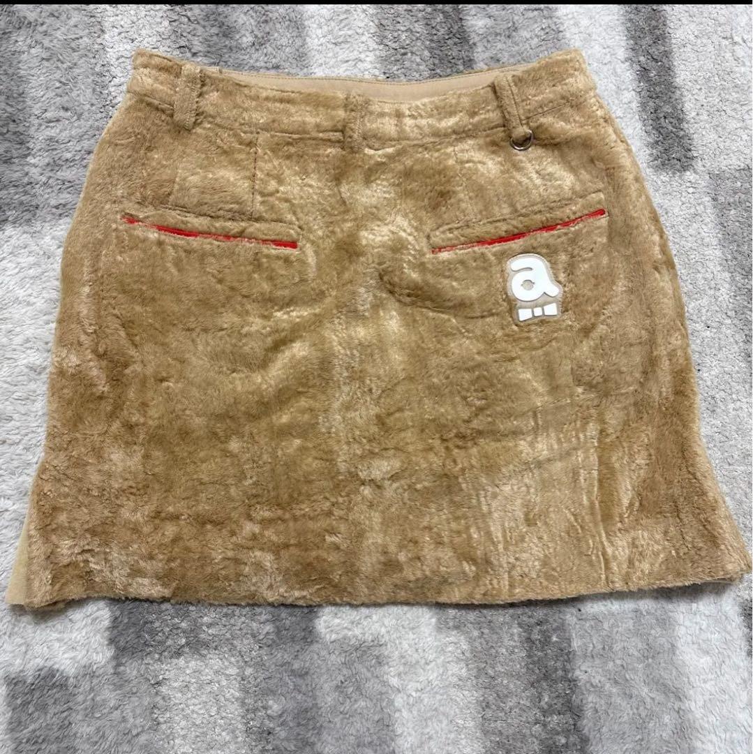 archivio アルチビオ　ベロア調　ゴルフスカート36レディースゴルフウェア