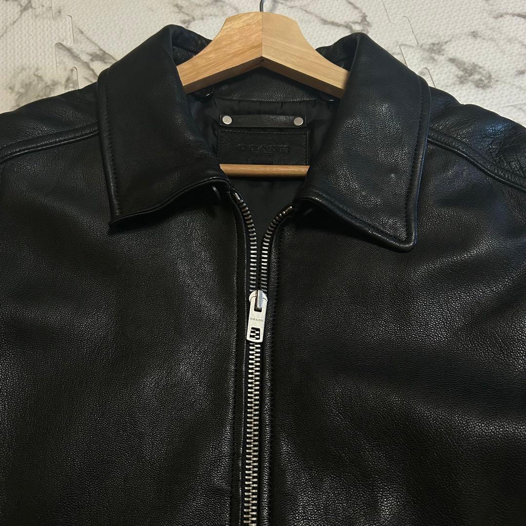 【二度と出ない】COACH A-2 レザージャケットフライト 幻級 ブラック