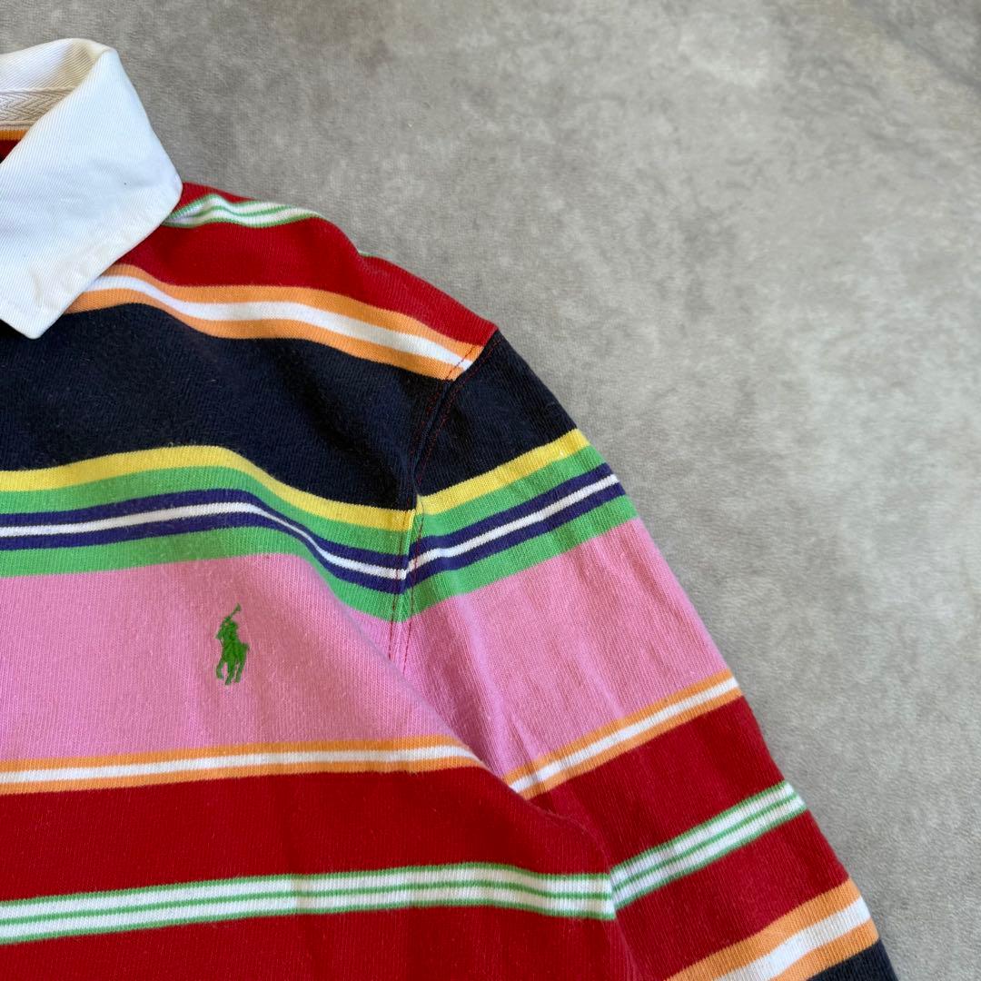 ポロバイラルフローレン ラガーTシャツ ボーダー S カラフル
