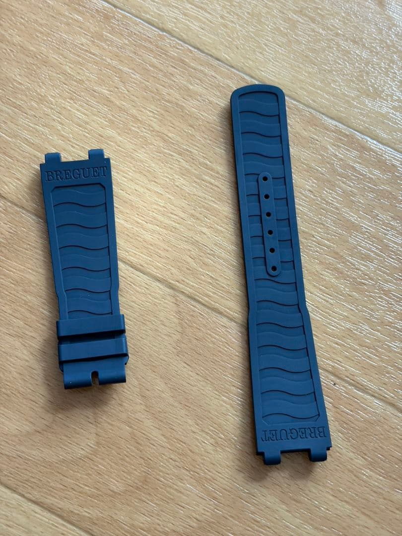 ブレゲ ラバーベルト ラバーベルト 純正 マリーン用 ネイビー 未使用 22mm