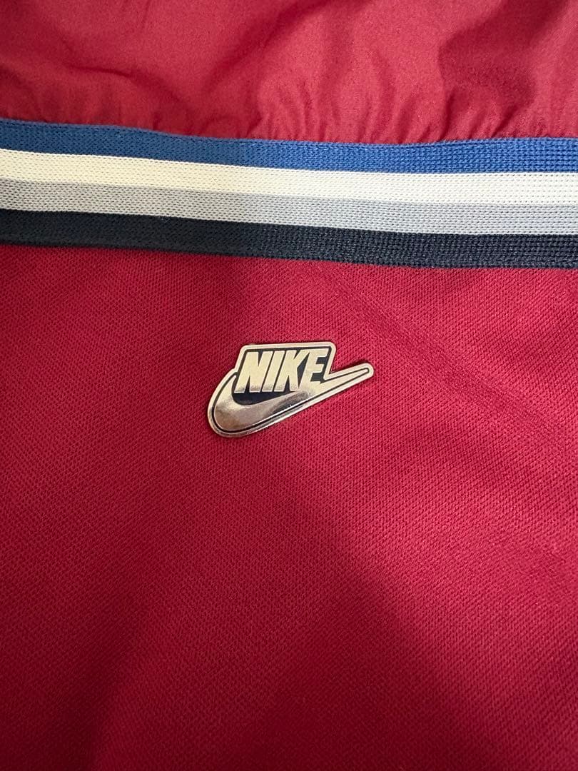NIKE ジャージ トラックジャケット ワインレッド 金属ロゴ 3ライン