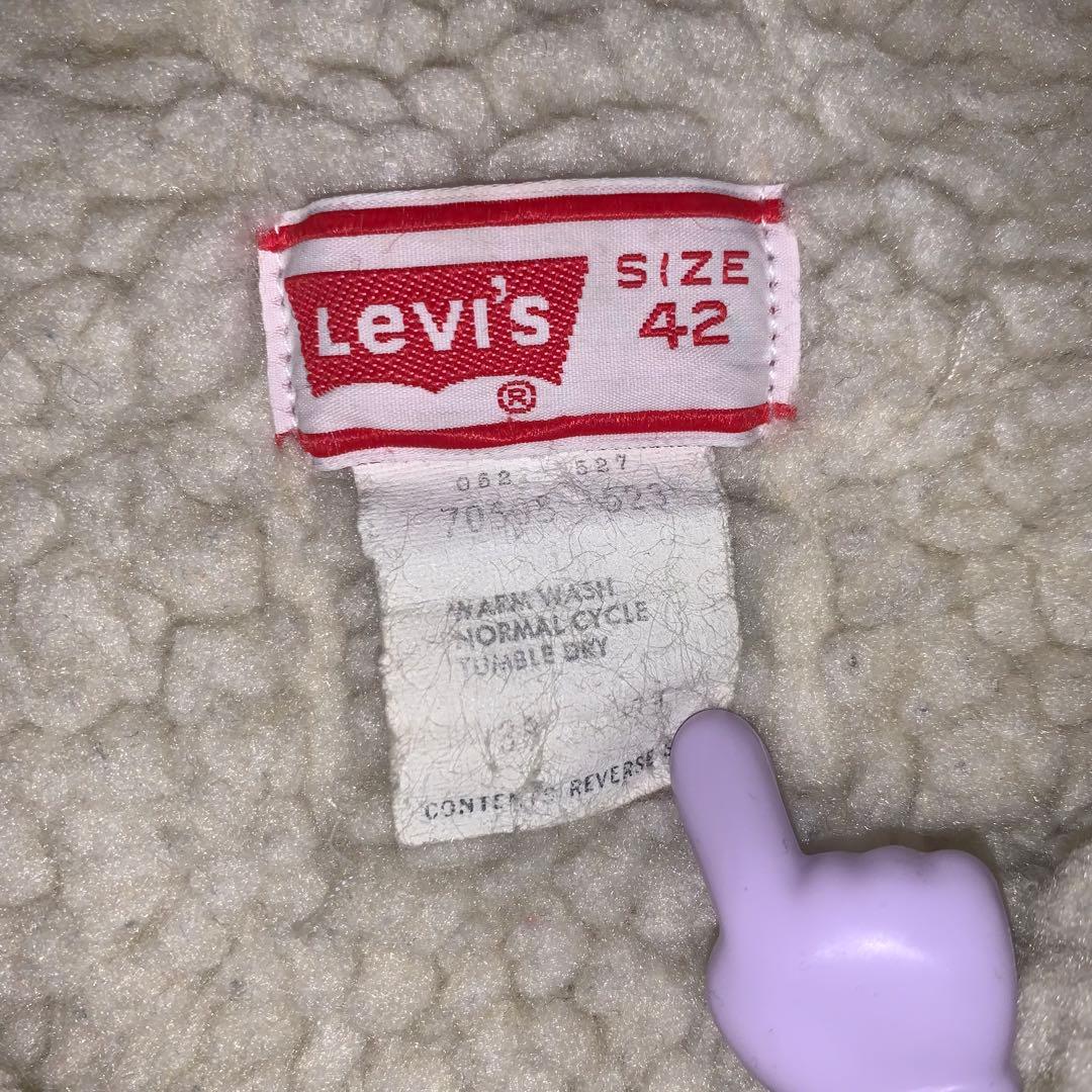 70s Levis コーデュロイ ボア ジャケット 42