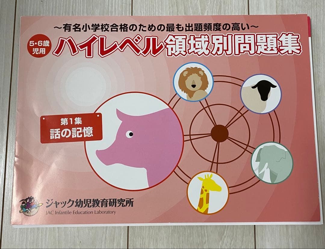 ジャック幼児教室研究所　ハイレベル領域別問題集　5冊セット