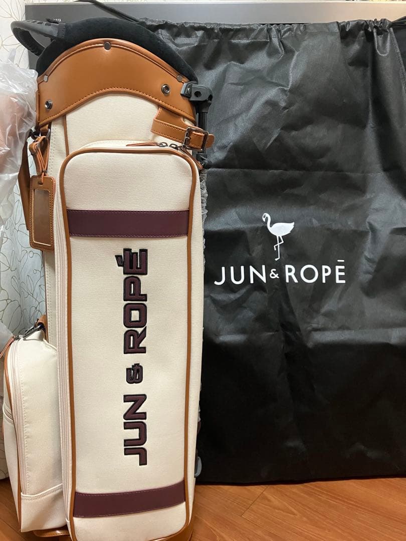 JUN & ROPE' キャディバッグ ベージュ 8.5型 46インチ対応+α