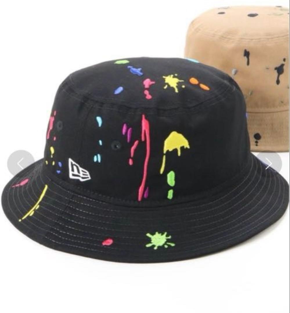 新品◎NEW ERA刺繍バケットハットブラック正規品◎M/Lサイズユニセックス黒