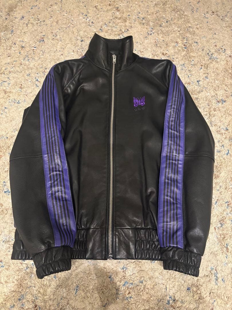 needles schott ニードルス×ショット　レザートラックジャケット