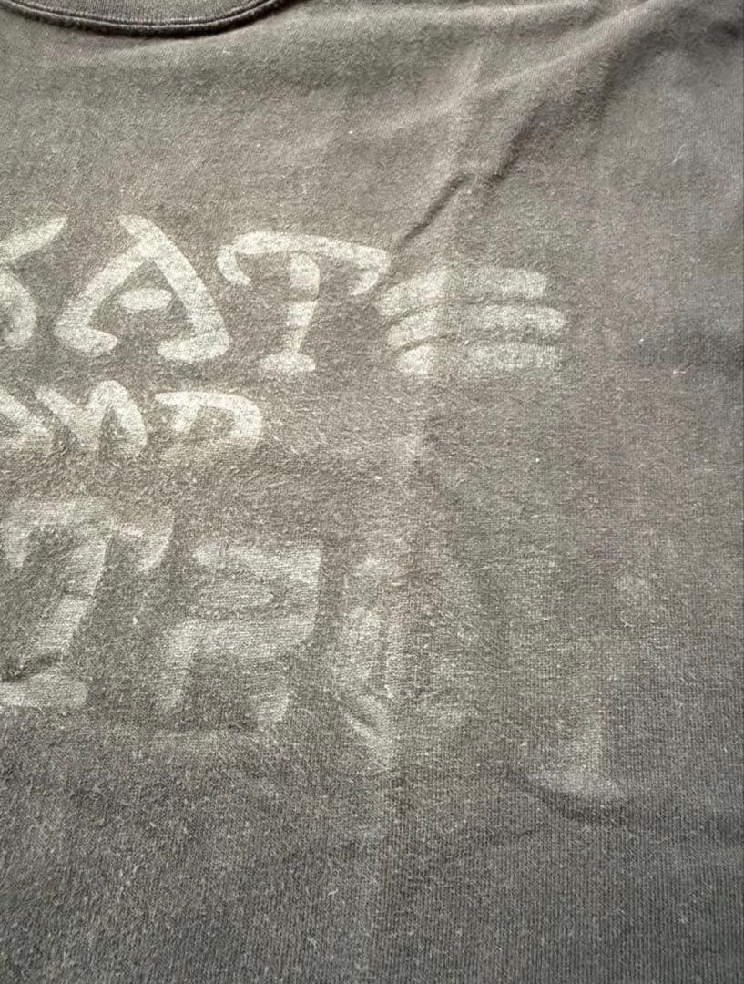 90s THRASHER Tシャツ ブラック フェード モーション文字