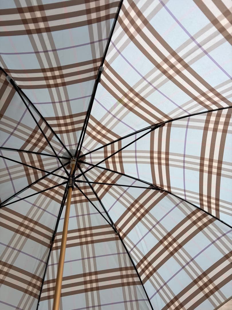 (Rachel)Burberry 水色チェック 長傘