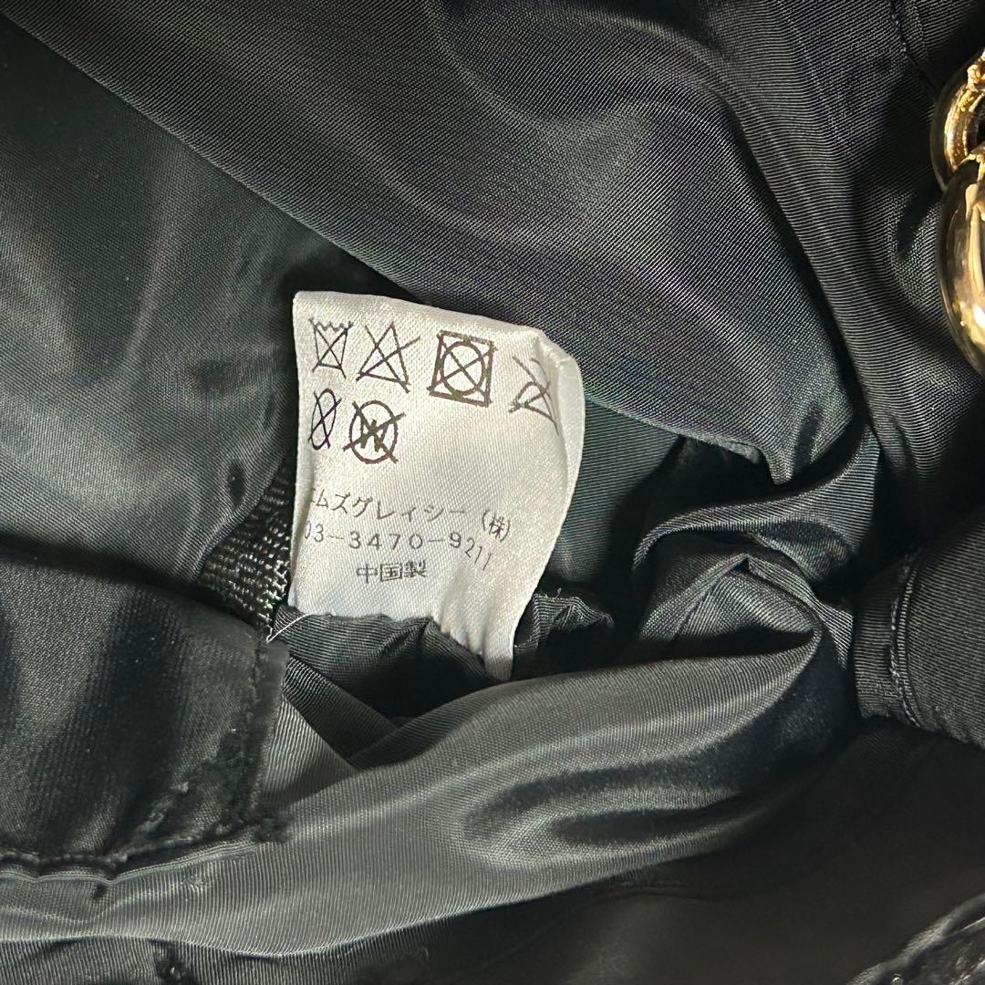 エムズグレイシー スパンコール リボン ミニバッグ チェーンショルダー 黒