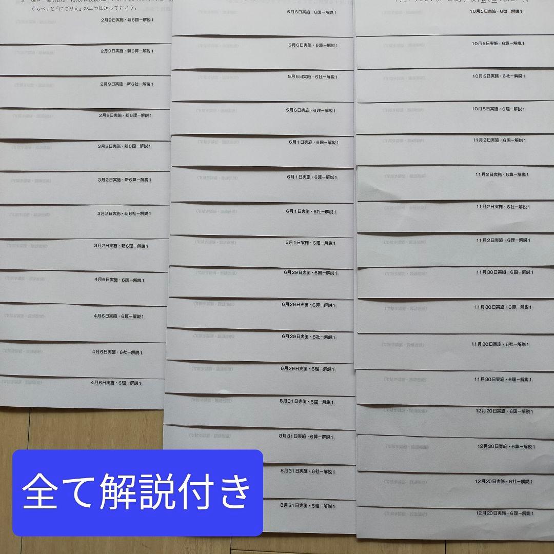 最新版 2025年度 日能研6年 公開模試 11回分
