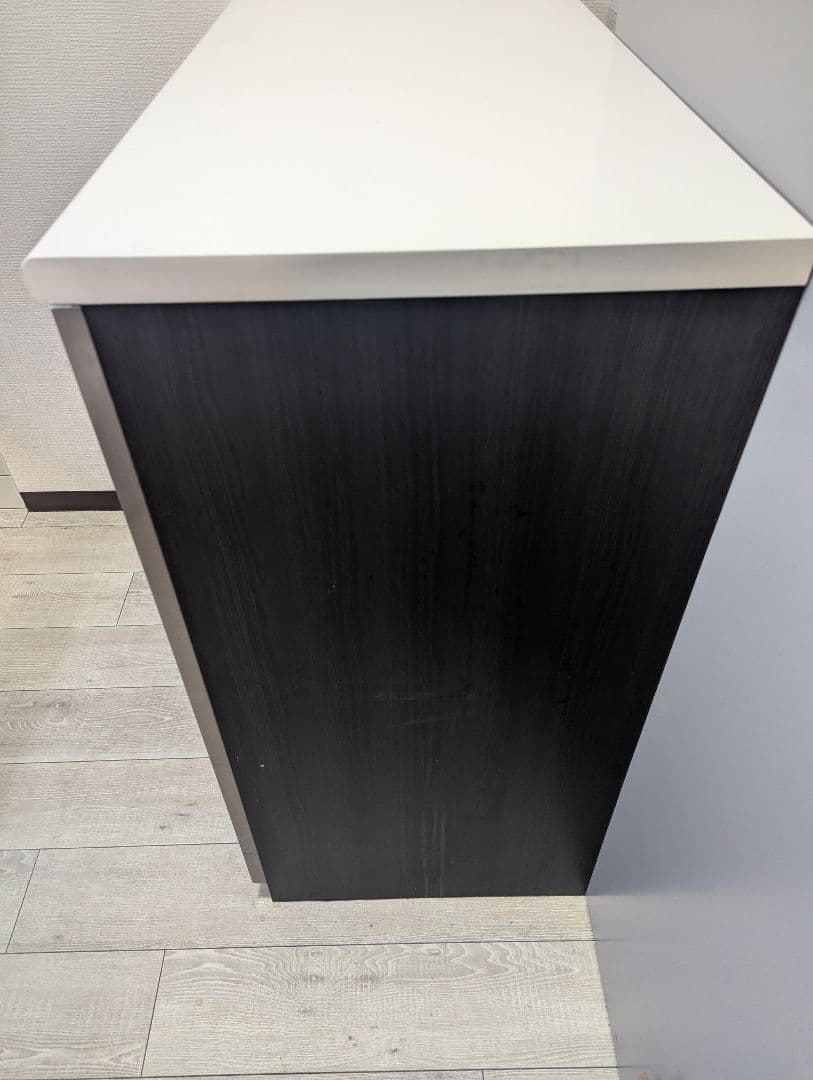 送料込み【美品】NITORIニトリ キッチンカウンター ブラック×ホワイト