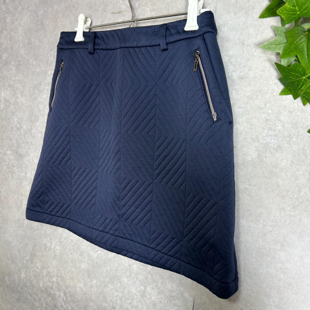 ランバン　スポール キルティングゴルフスカート　ネイビー　M ゴルフウェア