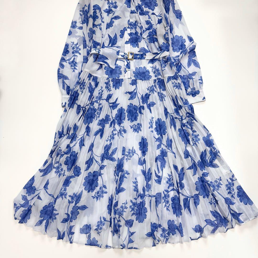 【美品✨】ダイアグラム　フラワープリントプリーツワンピース　38 2025年