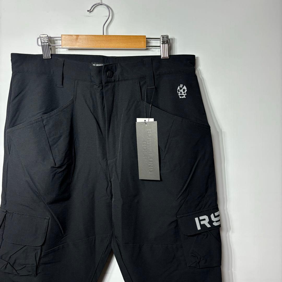 新品 ラッセルノ ゴルフ カーゴ ロングパンツ ブラック XL 6 カーゴパンツ