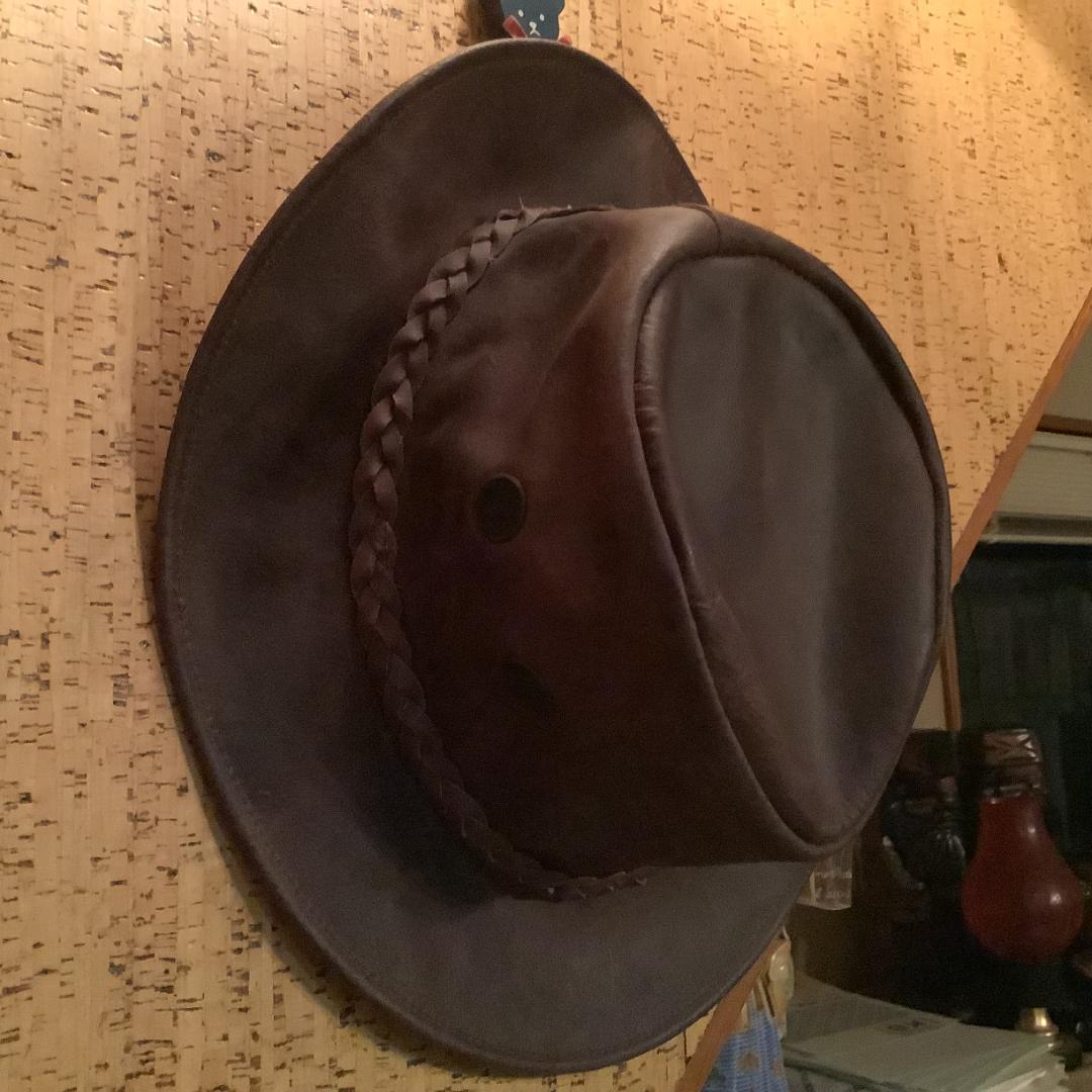 ORVIS オービス レザーハット 革製 LARGE 米国製 型崩れなし