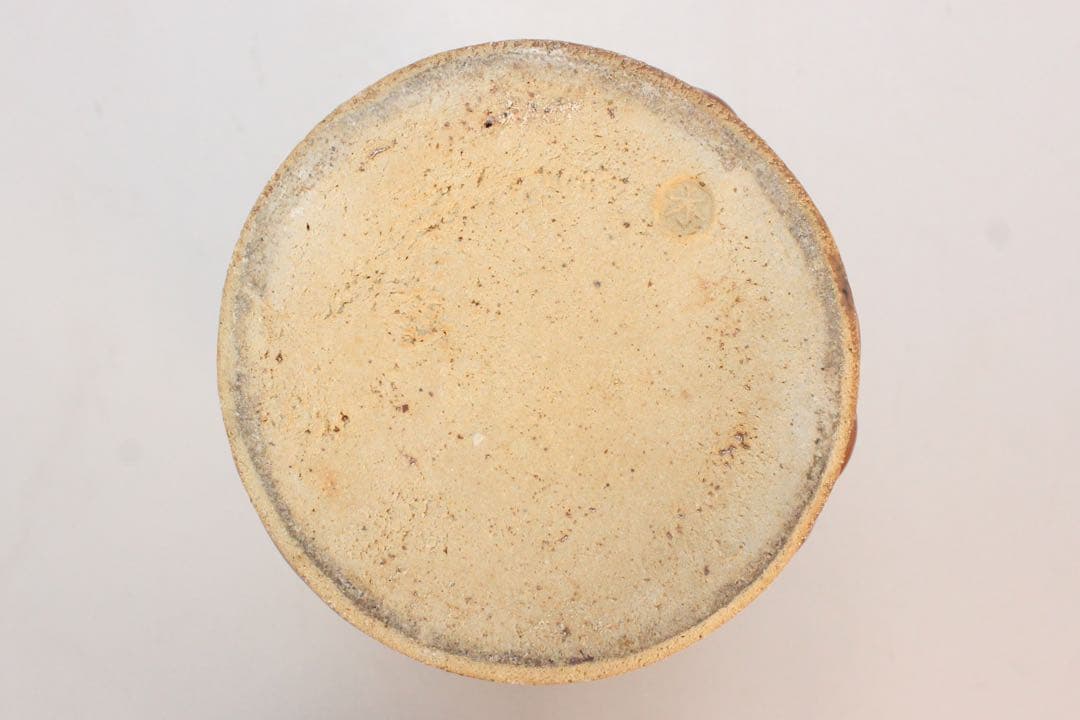 No5147 益子焼　木村一郎　柿釉花瓶　高さ26.5cm 陶印有　送料無料