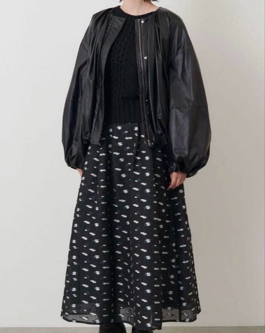 ELENDEEK エレンディーク　フォーレザータックジャケット　ブラック