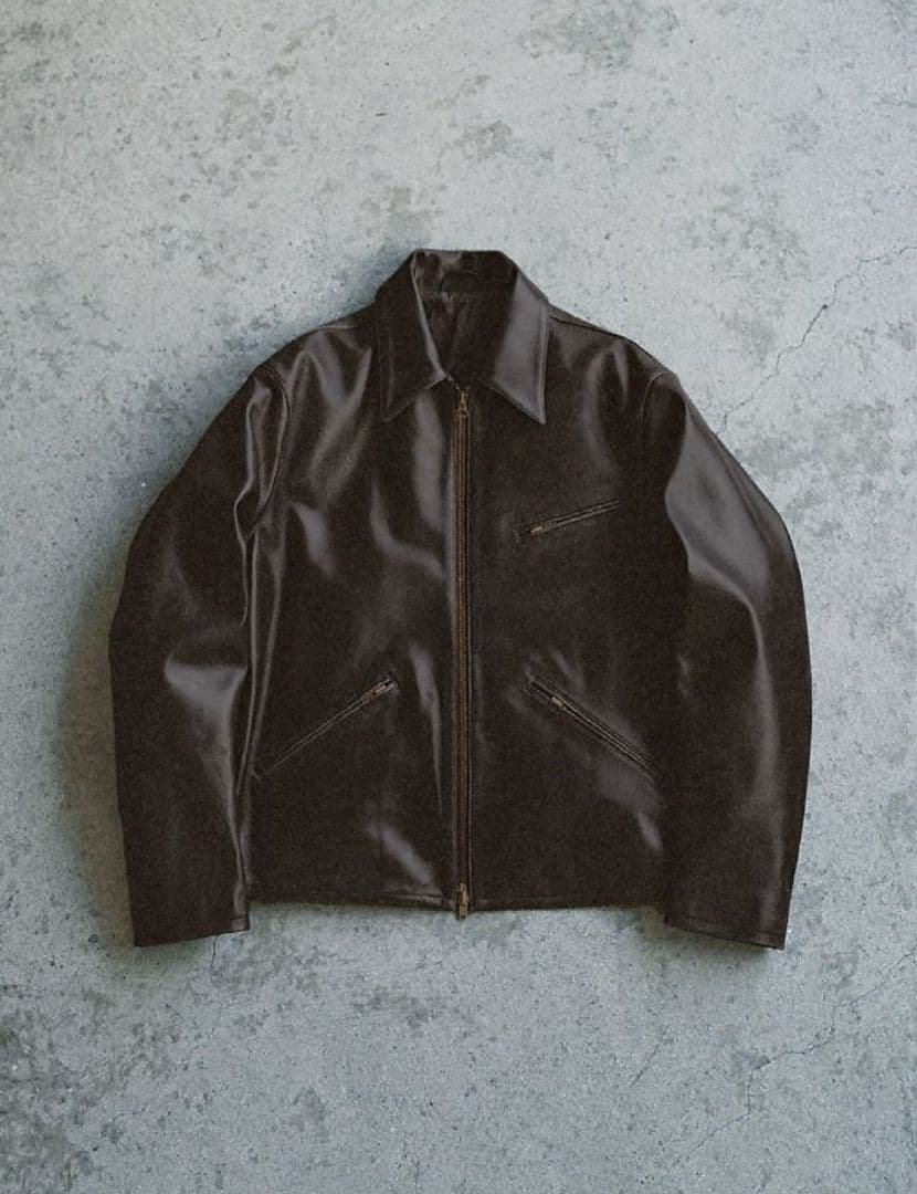 リドム VINTAGE WASHED LEATHER ZIP L
