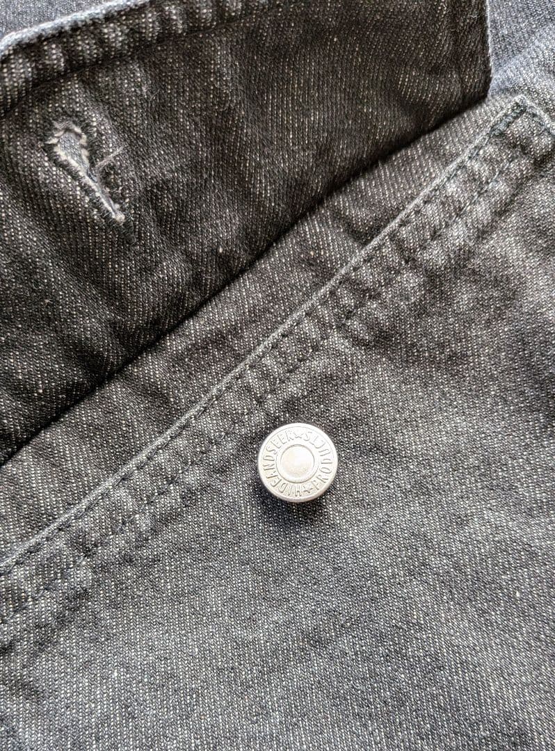 は*ん様 【HIDE AND SEEK】デニムジャケット　ブラック　Mサイズ