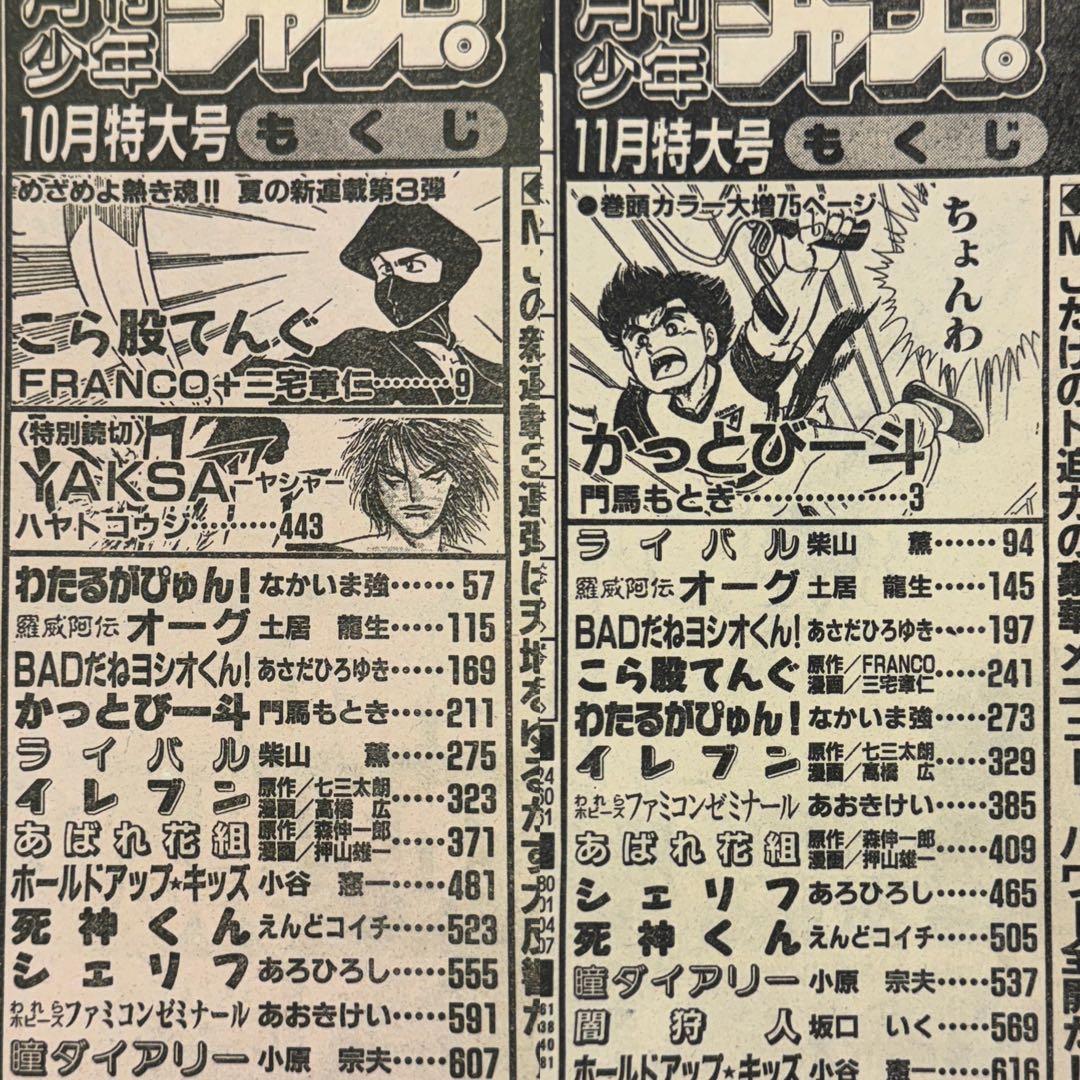 月刊少年ジャンプ　1989年　11冊まとめ売り