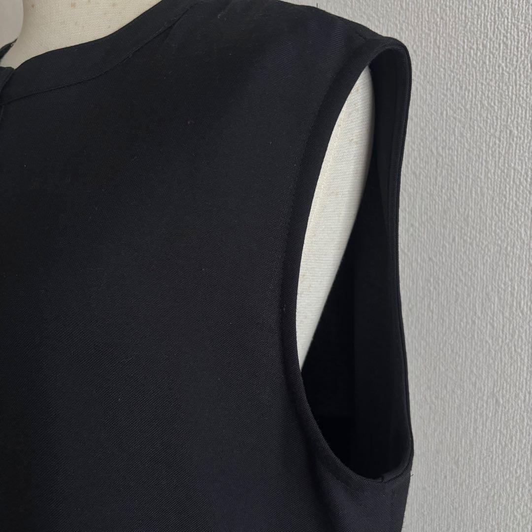 MidiUmi ブラックノースリーブドレス Aライン