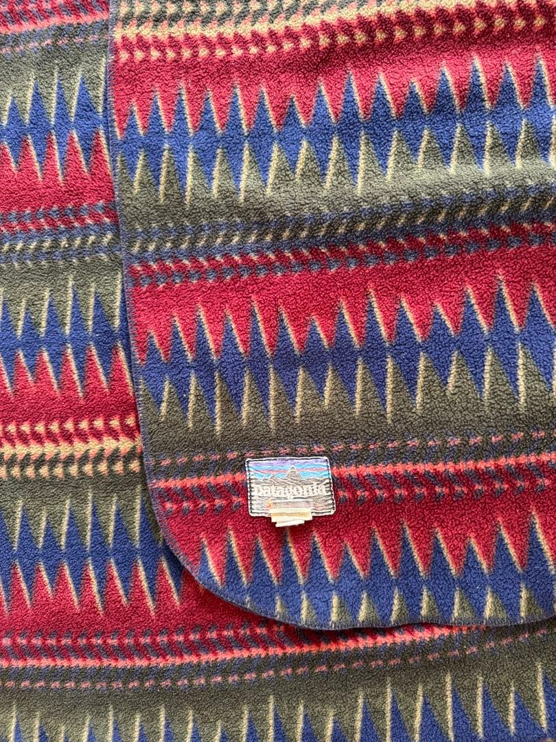 USA製　Patagoniaフリースブランケット.プリント/パタゴニアビンテージ