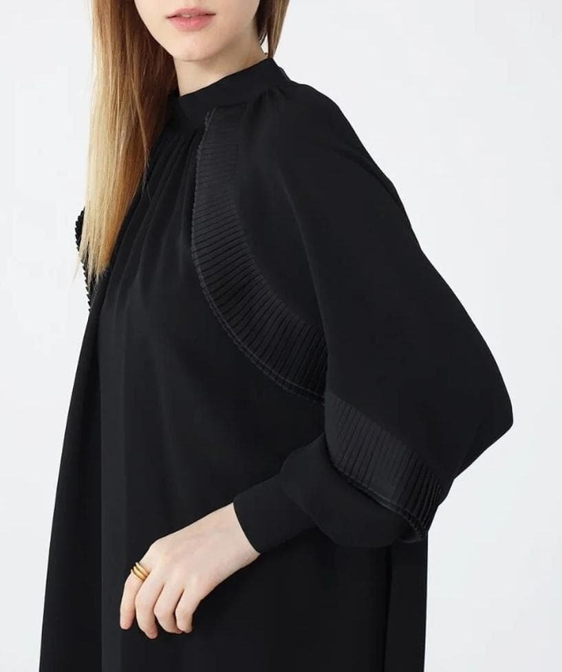 [新品タグ付]Aga バックリボンプリーツフリルブラウス ヤマダヤ アーガ