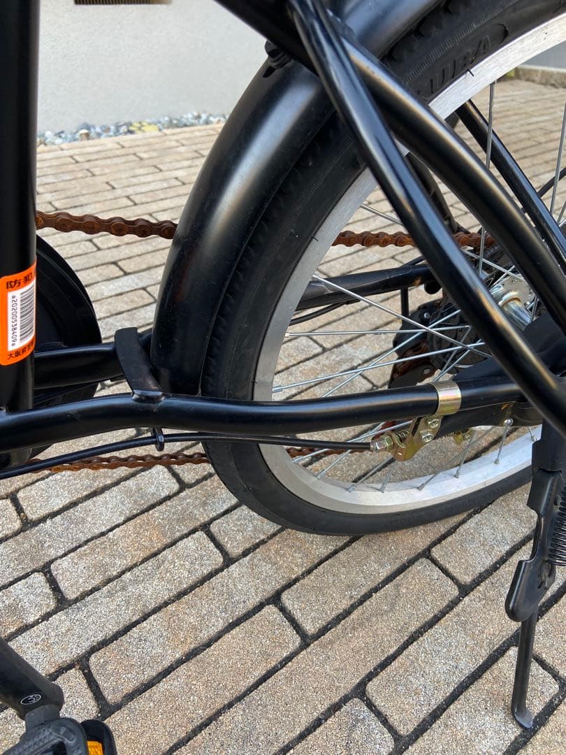 折りたたみ自転車 ブラック エンジンラボA 20インチ　6段変速　大阪