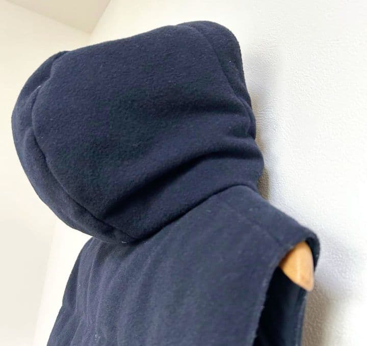 希少　ダントン　ビームス別注　ネイビー　ウール　ダウンベスト　42 L　クルミ