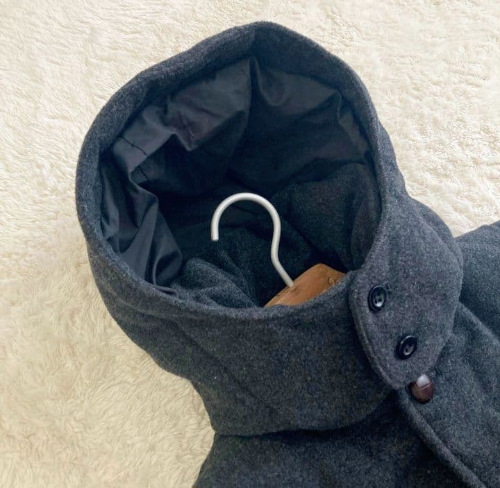 希少　ダントン　ビームス別注　ネイビー　ウール　ダウンベスト　42 L　クルミ