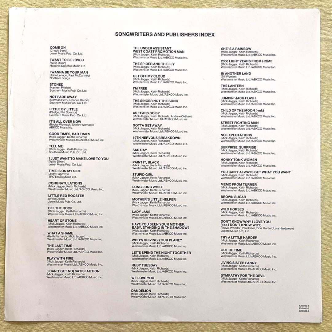 4LP 帯 THE ROLLING STONES BOX L60P4501/4