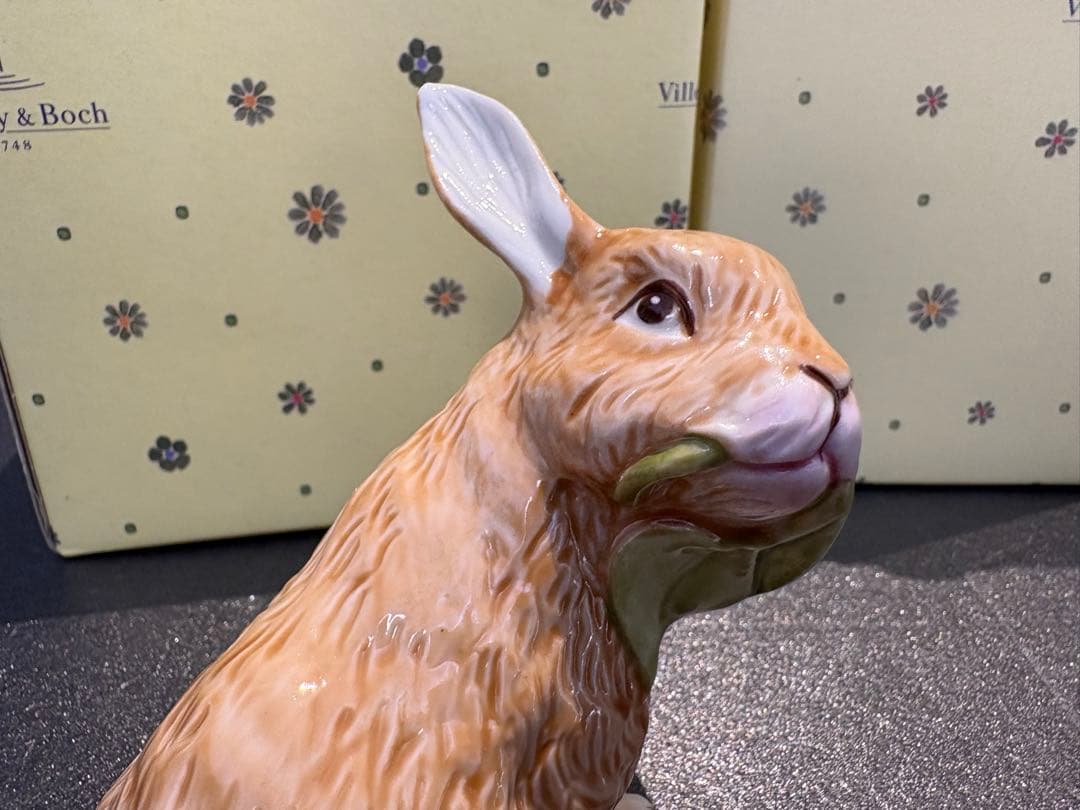 【レア箱付】ビレロイ&ボッホ　うさぎ　置物　2セット　イースター