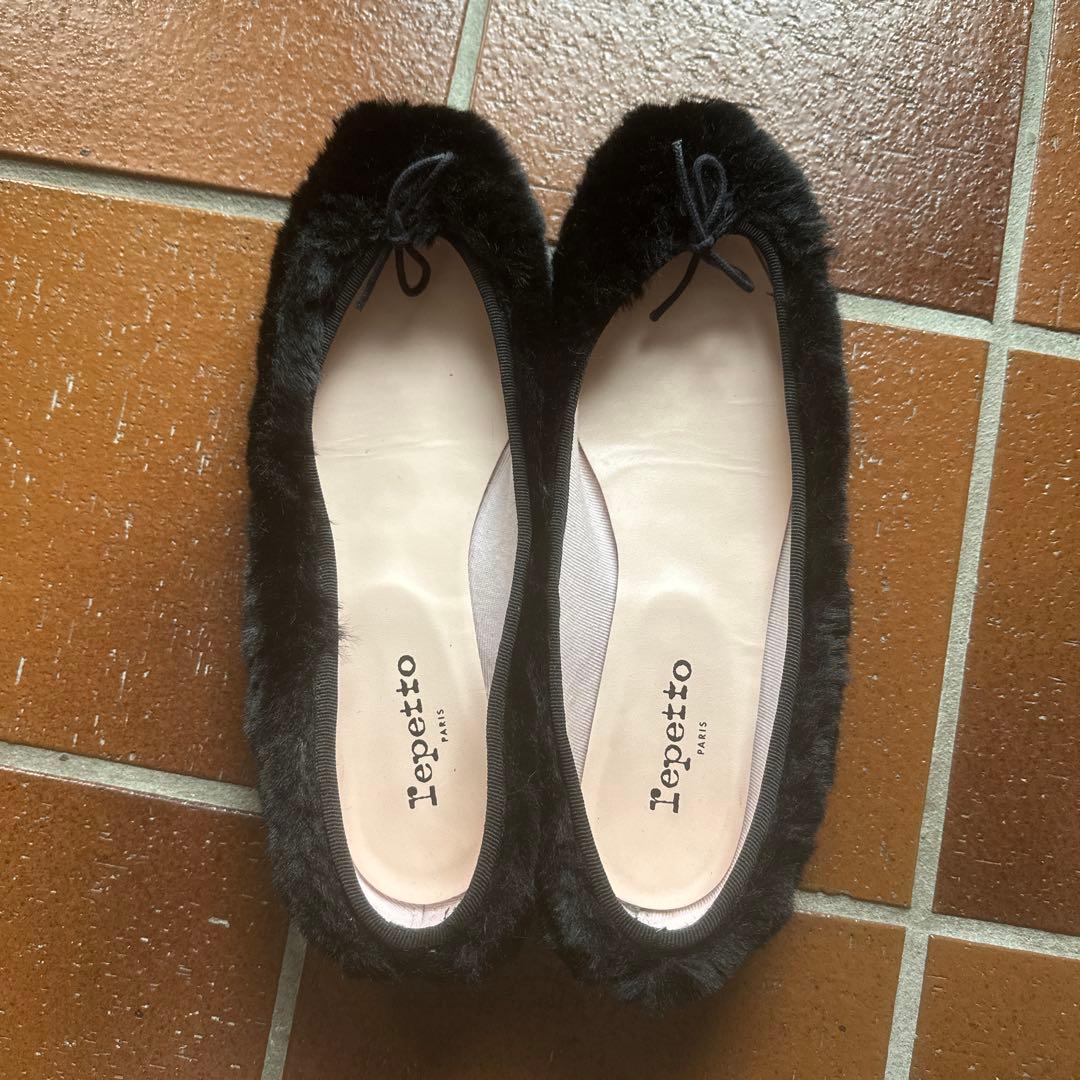 Repetto ブラック バレエシューズ　37ハーフ