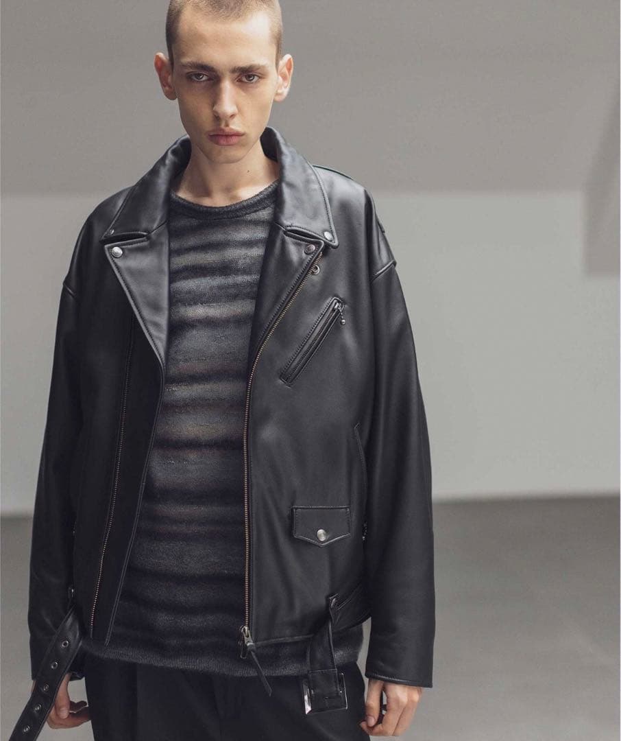 新品＜monkeytime＞シープレザーオーバーサイズダブルライダースジャケット