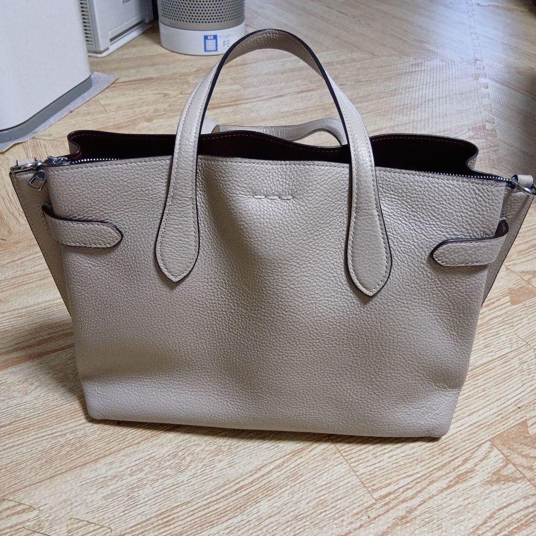 美品❗COACH レザー トートバッグ ライトベージュ
