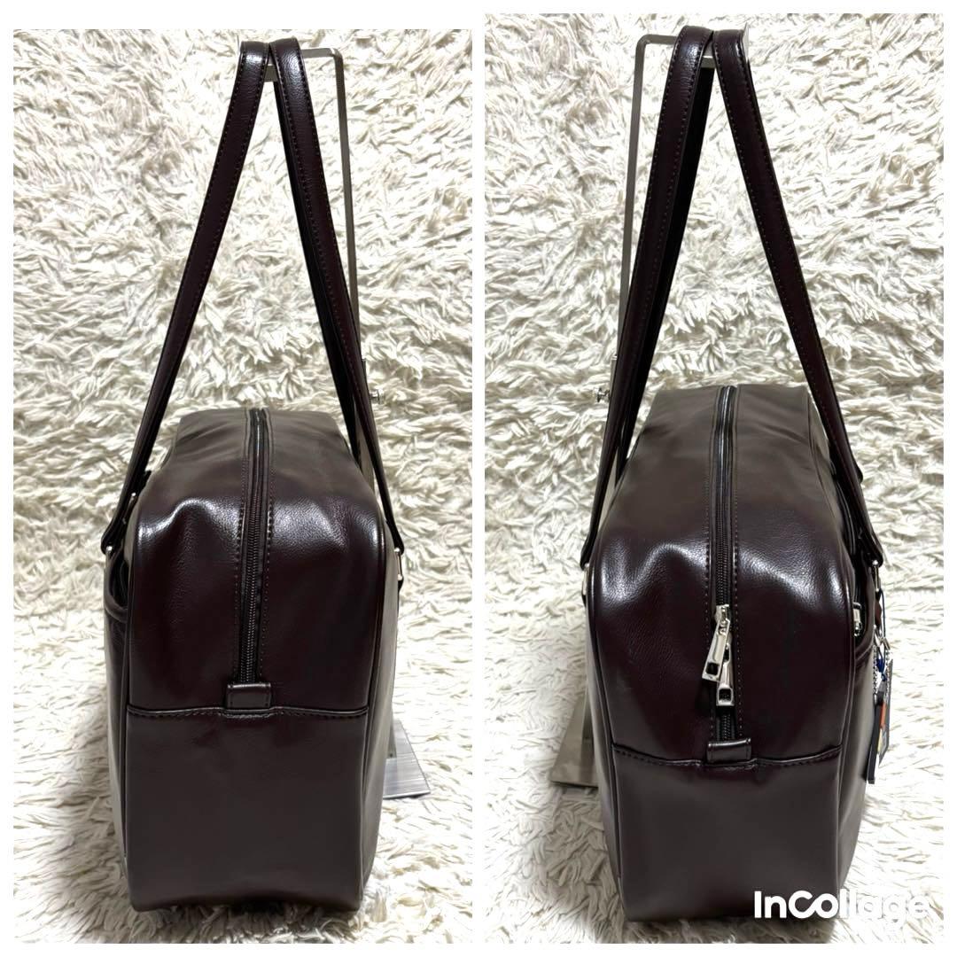 未使用品 HeM スクールバック ブラウン 合皮 ストラップ付き