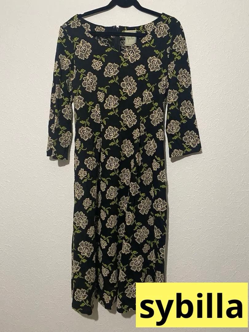 小*家様 sybilla イトキン 刺繍 豪華 ワンピース 花柄 日本製 シビラ