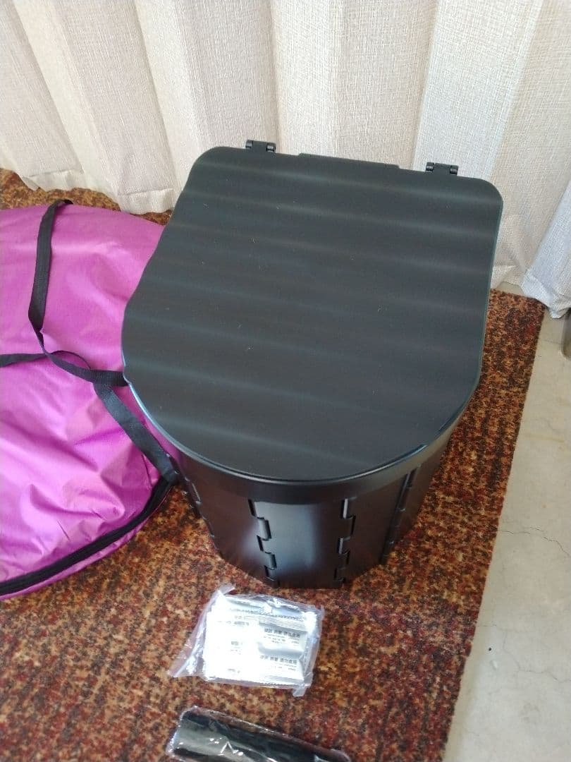 【新品未使用】非常用トイレビニール付・テント・椅子セット