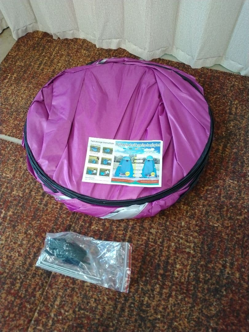 【新品未使用】非常用トイレビニール付・テント・椅子セット