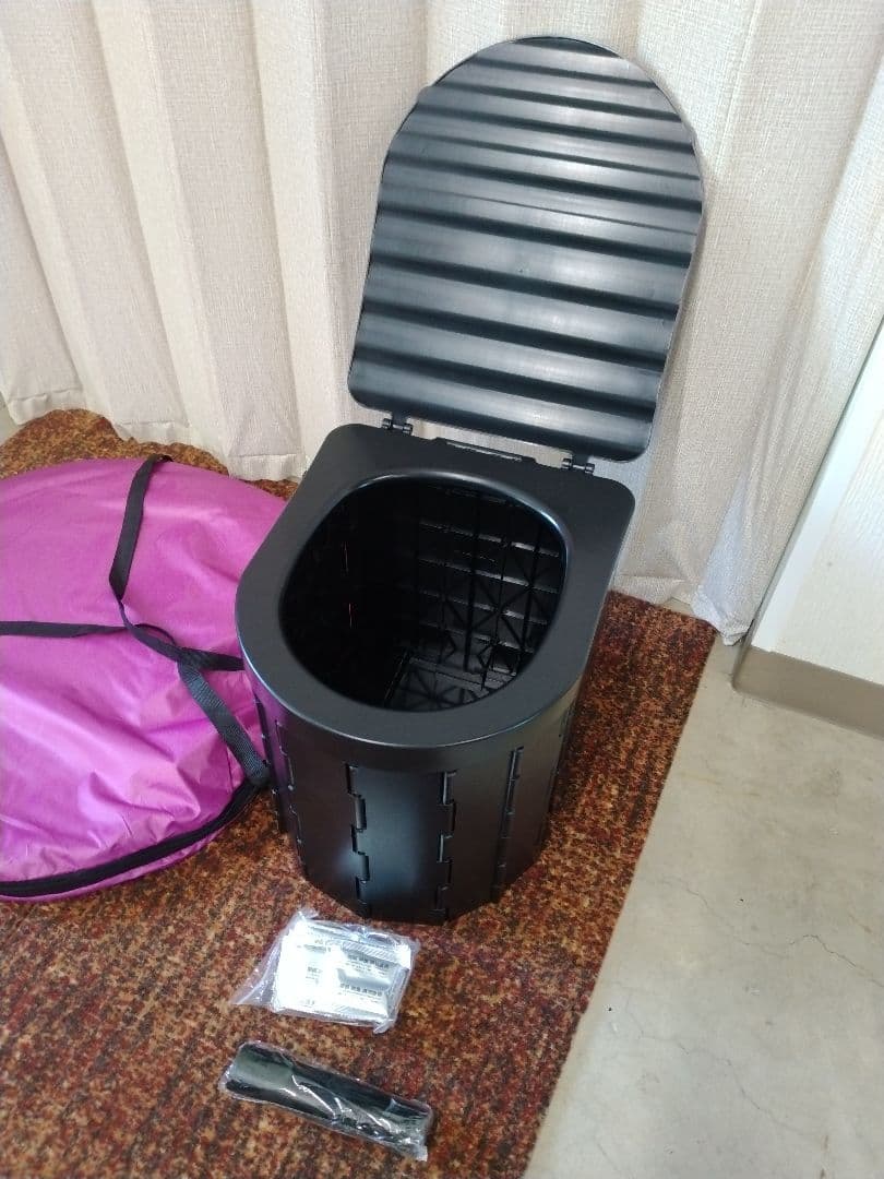 【新品未使用】非常用トイレビニール付・テント・椅子セット