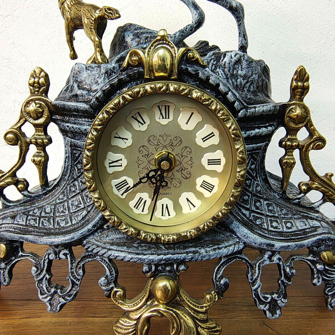 【Art Nouveau Style】真鍮製　置き時計　アールヌーヴォー