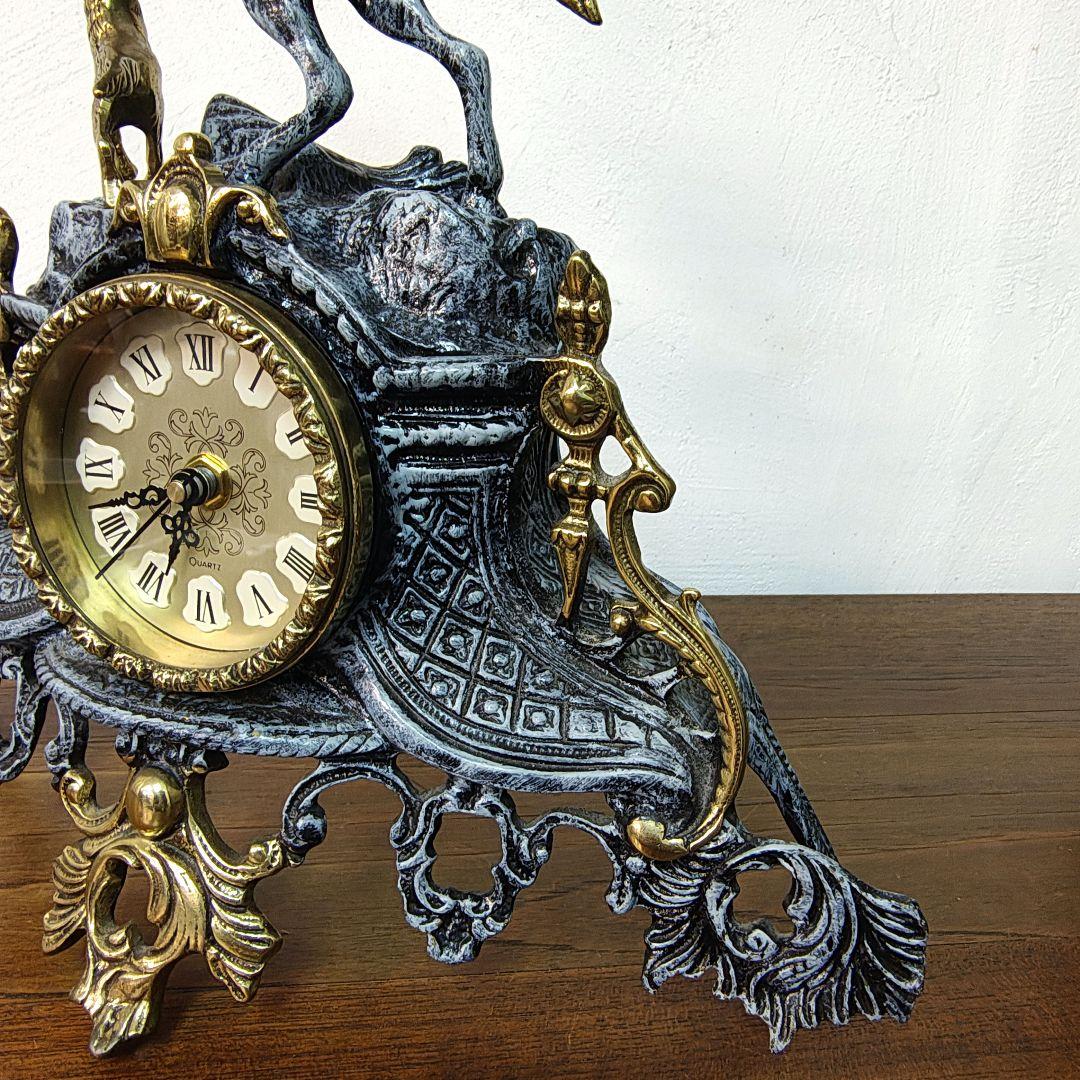 【Art Nouveau Style】真鍮製　置き時計　アールヌーヴォー