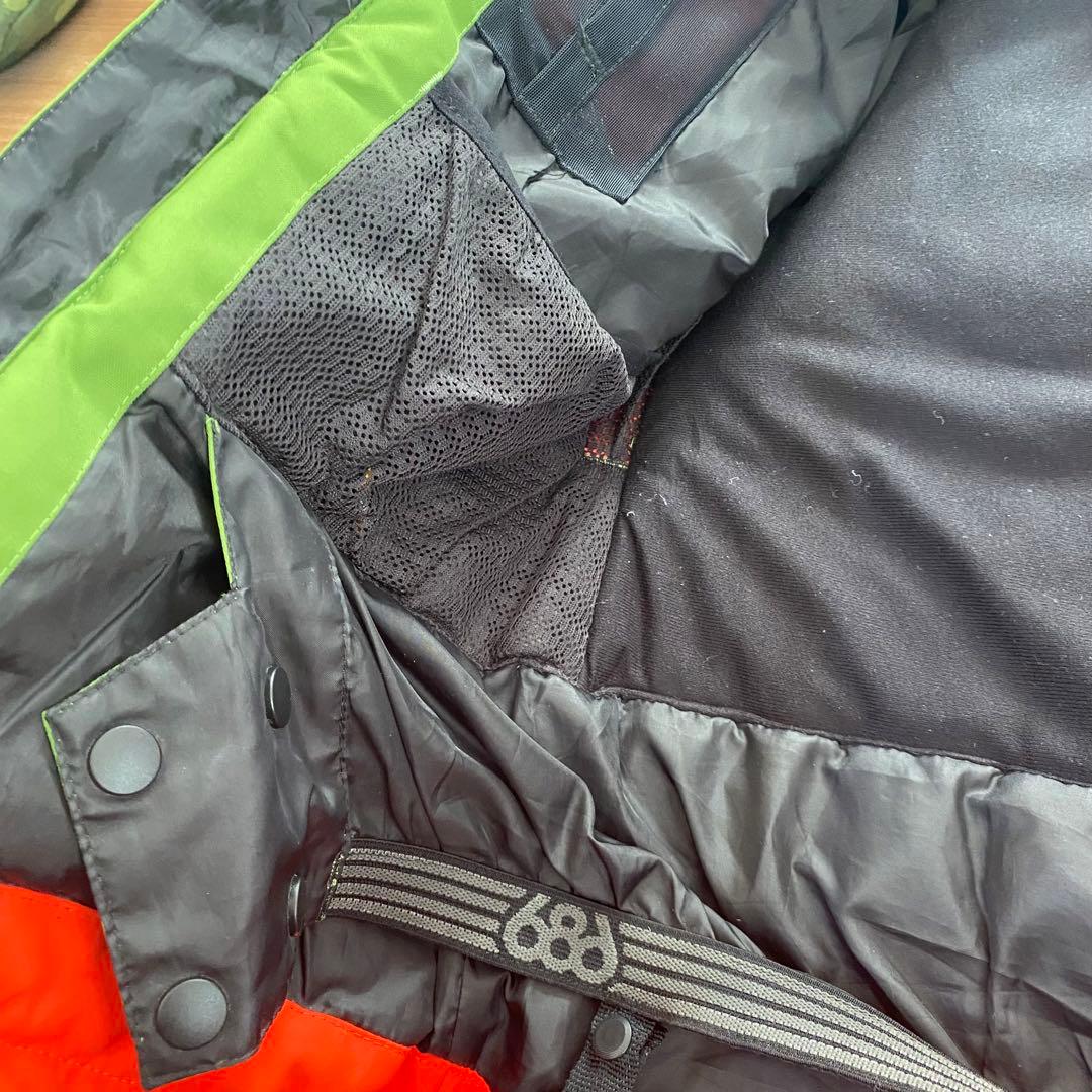 スノーボードウェア 686 S オレンジ　カーキ　セットアップ　上下