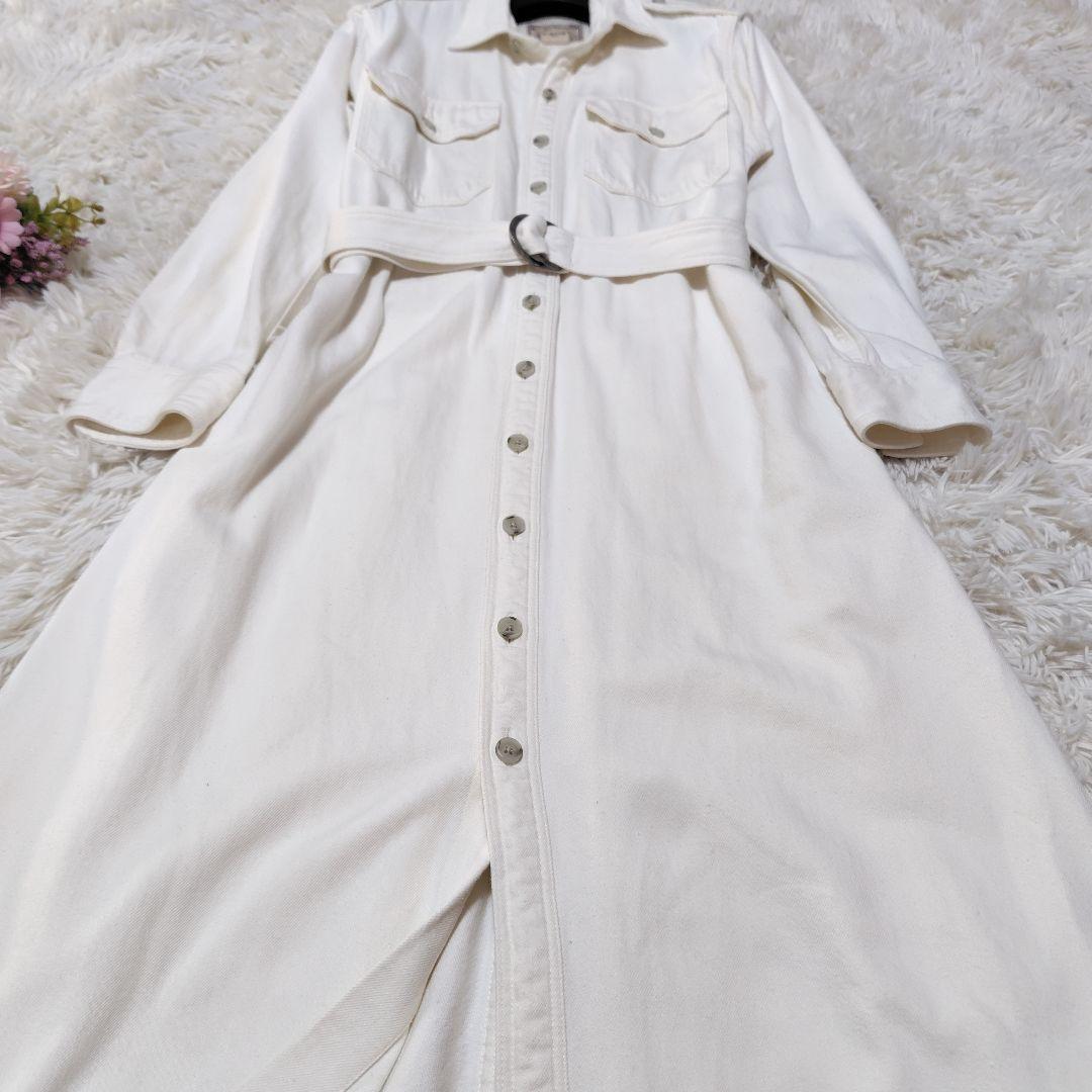 【極美品】ポロラルフローレン　ベルテッドデニムコットンシャツワンピース　XL相当