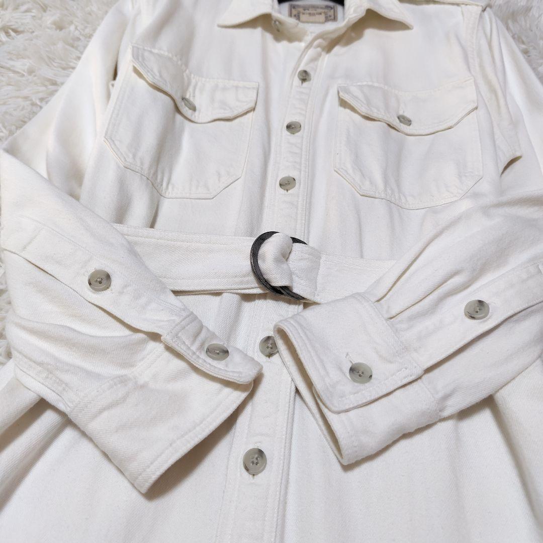 【極美品】ポロラルフローレン　ベルテッドデニムコットンシャツワンピース　XL相当