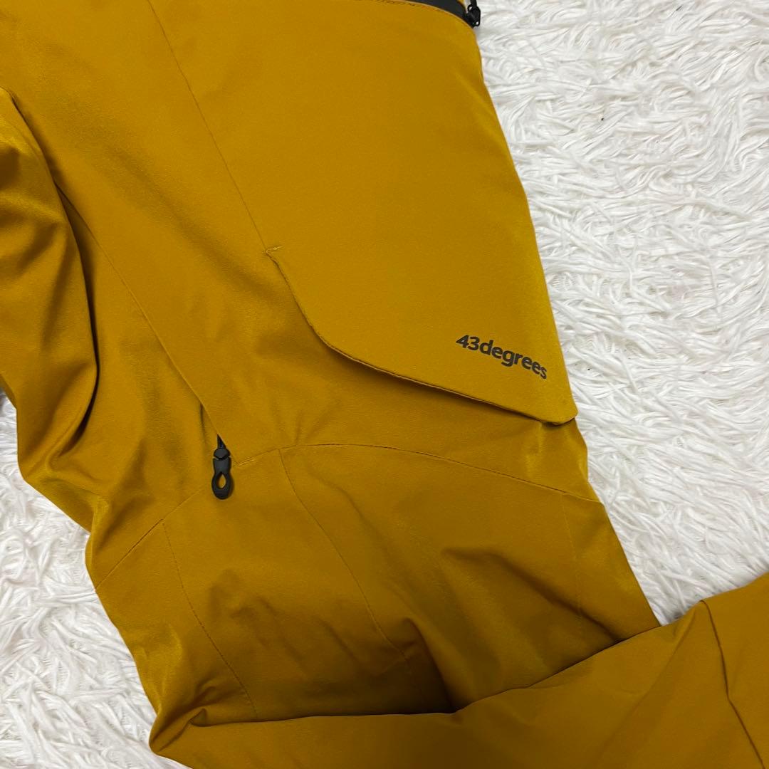 希少サイズ 43DEGREES スノボ セットアップ ウェア 黄色 最高 43d