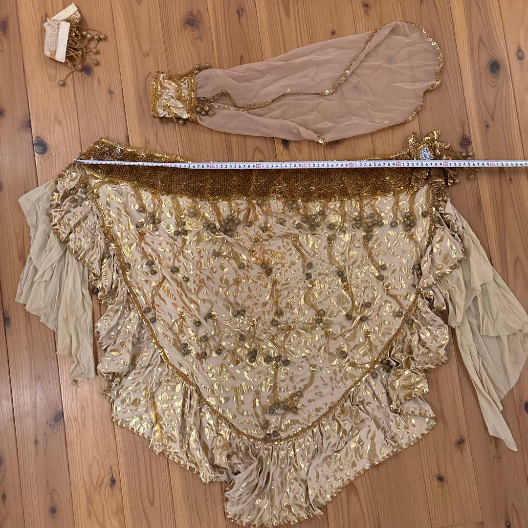 3月15日までお値引き還元サービス！ ゴールド ベリーダンス衣装セット