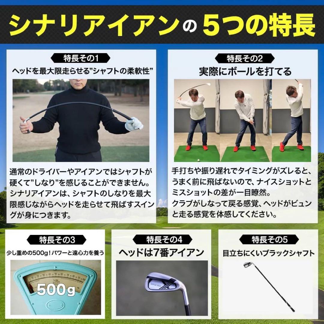 シナリアイアン SHINARI IRON ゴルフスイング練習器具　GOLFavo