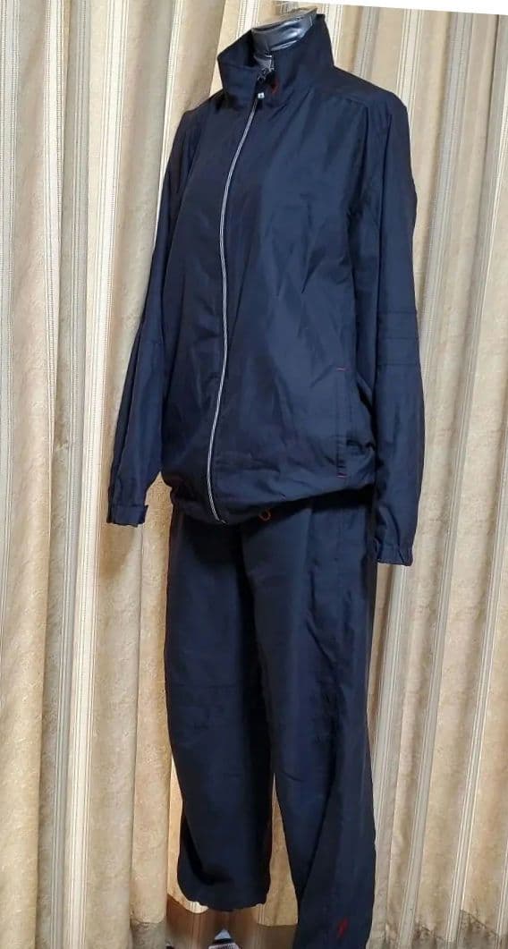 No.558デサント　DESCENTE　ダークグレー　ウインドブレーカー上下